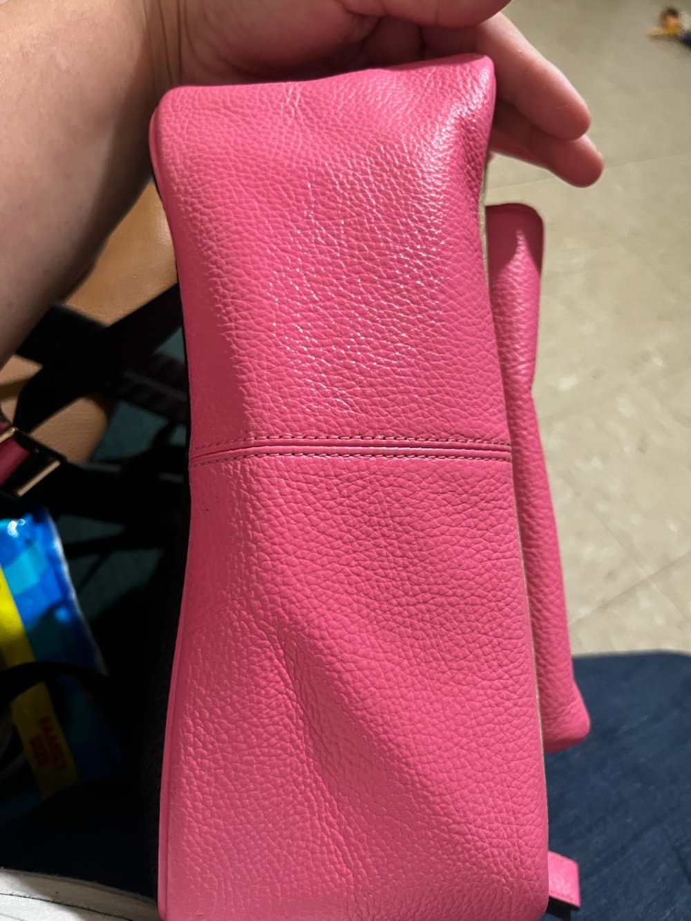 Coach Signature Canvas Mini Backpack with Hot Pink Leather Trim - Picture 3 of 4